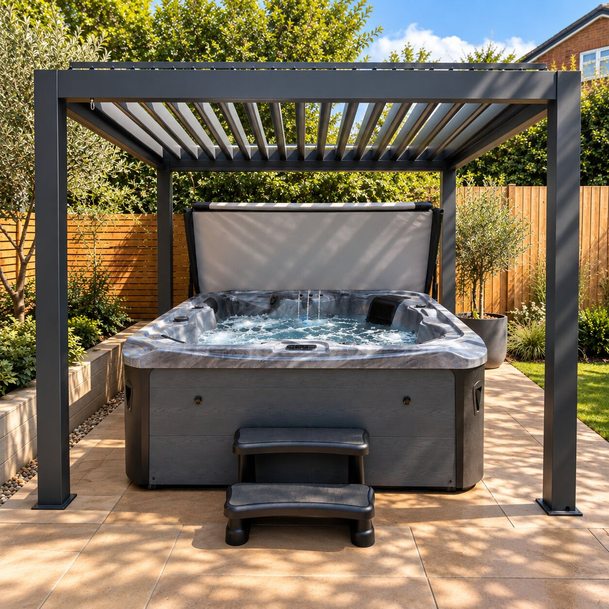 3m x 3m Heavy Duty Hot Tub Pergola by H2O Hot Tubs