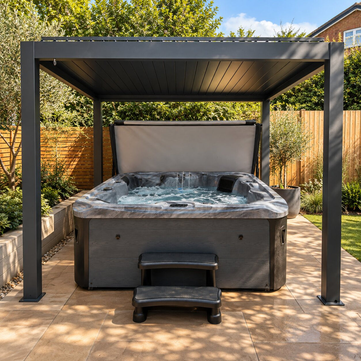 3m x 3m Heavy Duty Hot Tub Pergola by H2O Hot Tubs