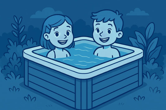 children in a hot tub