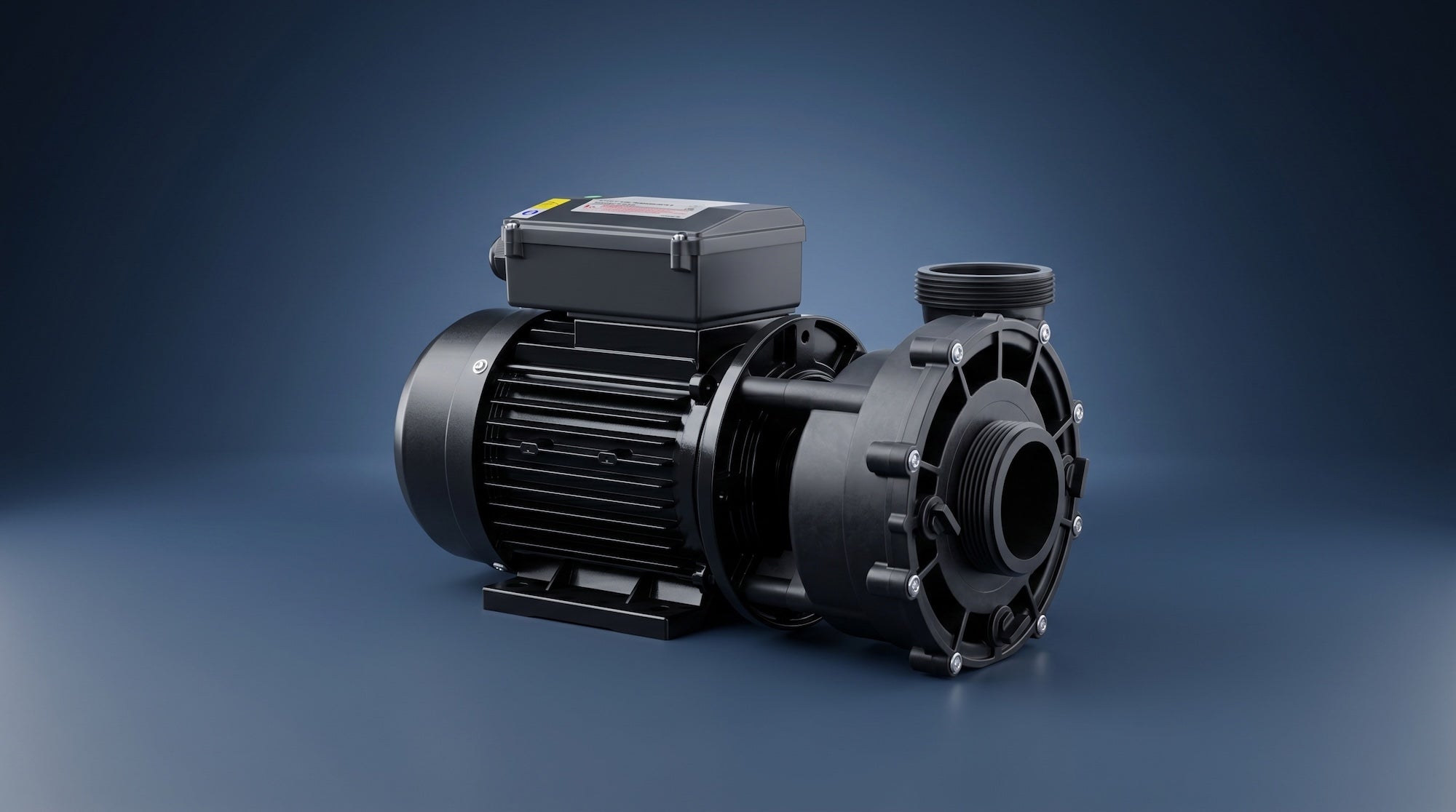 Hot tub pump in a studio setting