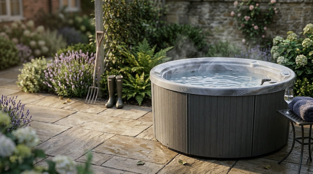 round hot tub