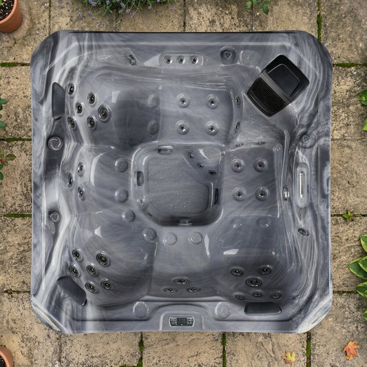 Coral hot tub for sale on patio 