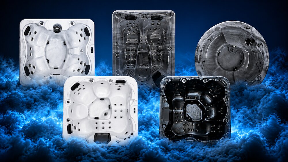 Hot tubs for sale on a storm cloud
