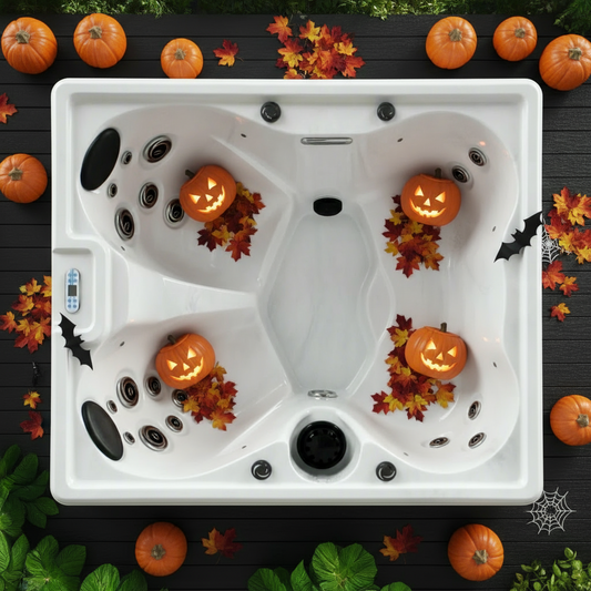 Pure Bliss hot tub at halloween