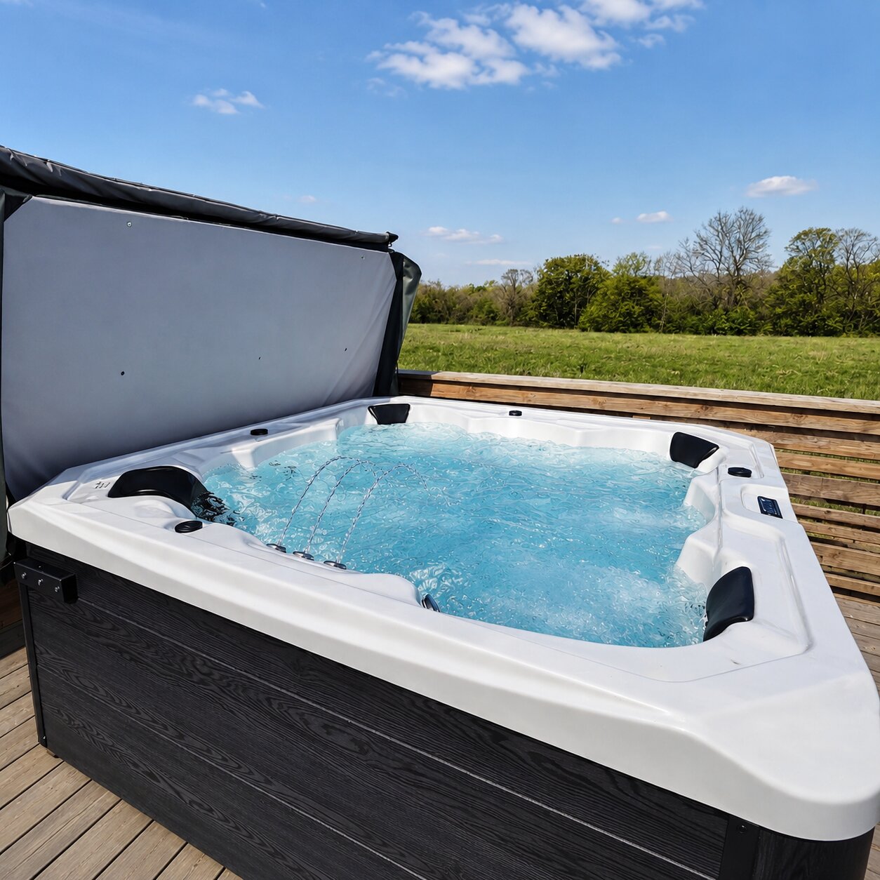 Retreat Bay XL hot tub by H2O Hot Tubs