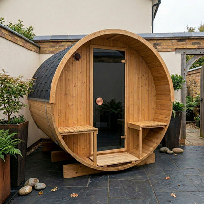 Barrel 210 sauna for sale by H2O Hot Tubs