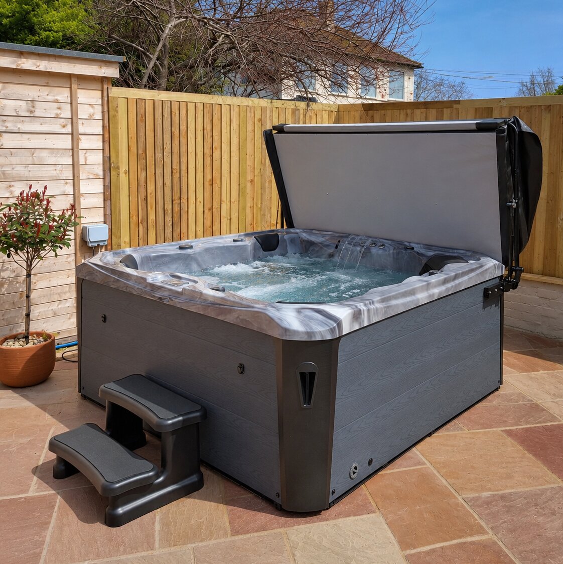 Vortex hot tub by H2O Hot Tubs